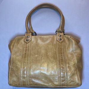 Frye Melissa Leather Beige Brown Tote Shoulder Bag Retail $398